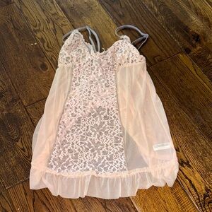 DKNY Ivory Lace Sheer Slip Lingerie
